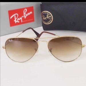 Brand New Ray Ban Light Brown Aviator